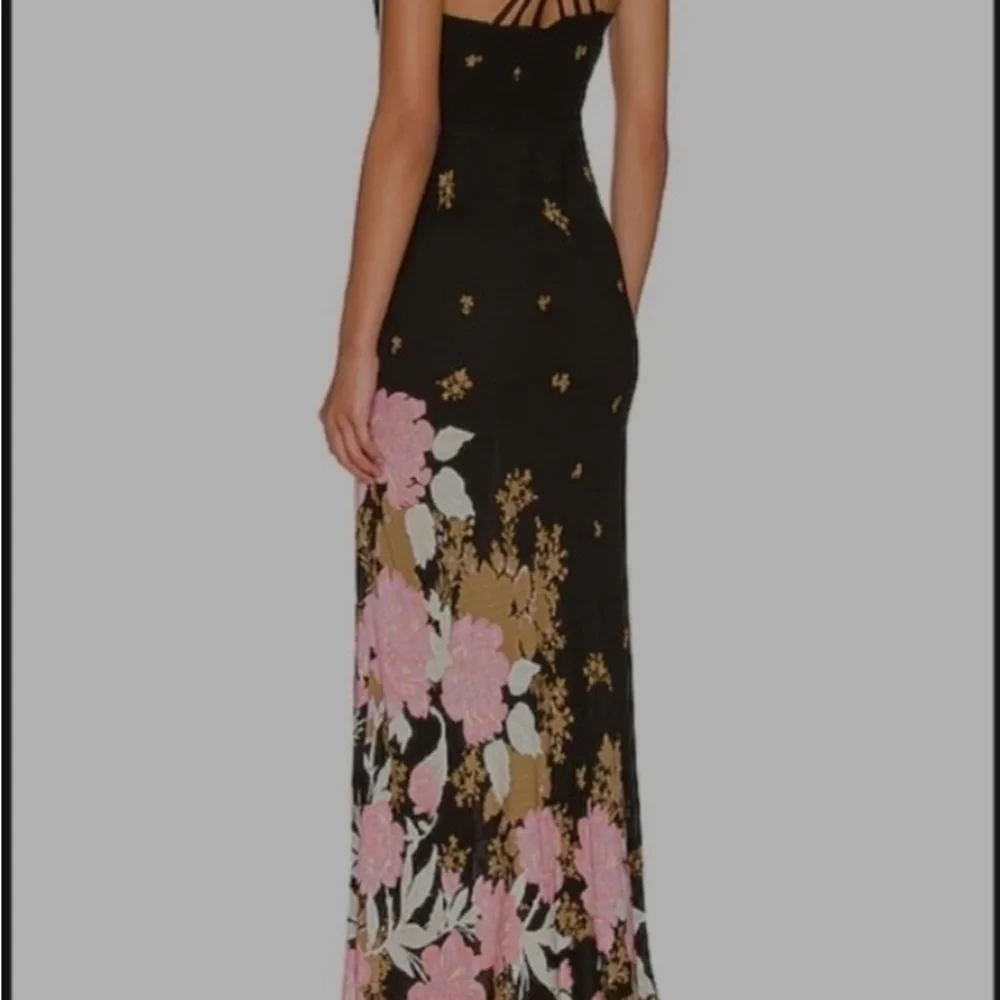 NWT FREE PEOPLE GET TO YOU PRINTED MAXI DRESS. SIZE XL - Picture 4 of 5